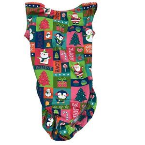 Foxys Leotards Christmas Print Cutout One-Piece Gymnastics Outfit AS Nylon Spand